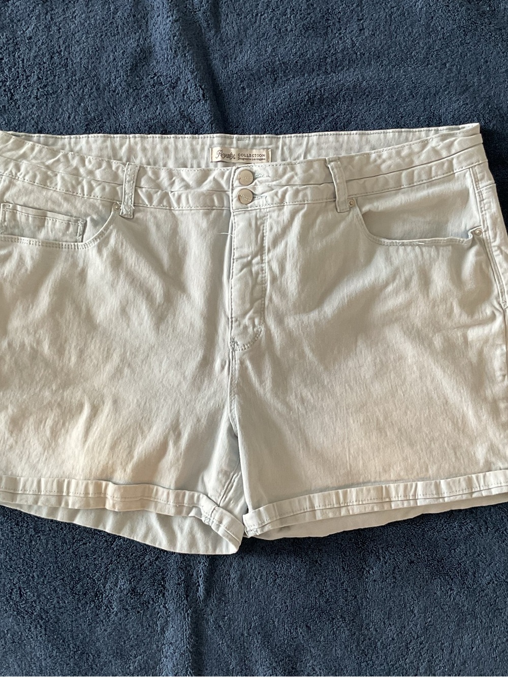 Royalty For Me Light Blue Stretch Denim Shorts